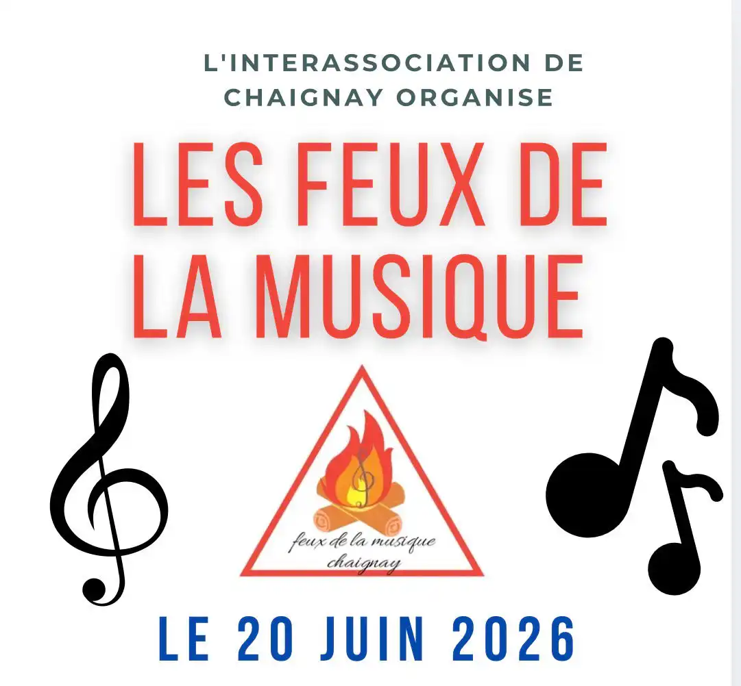 Visuel Feux de la musique le 20 juin 2026 à Chaignay