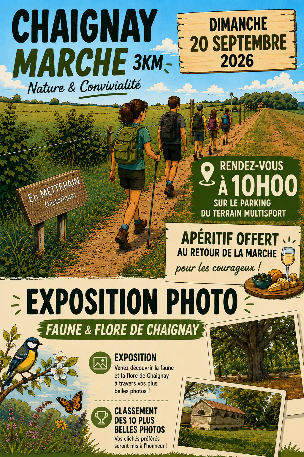 Affiche Journée du patrimoine dimanche 20 septembre 2026 à Chaignay